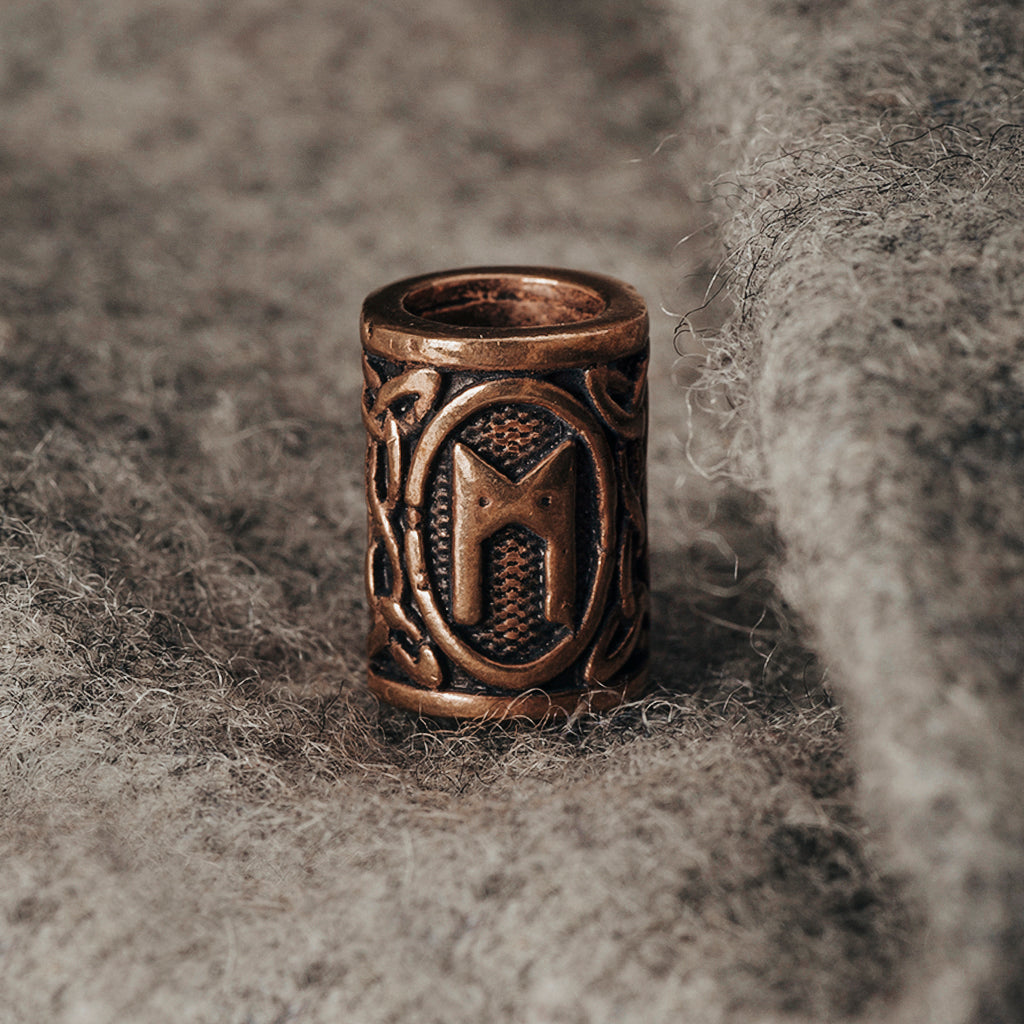 Mannaz Beard Ring, Bronze – Grimfrost Intl