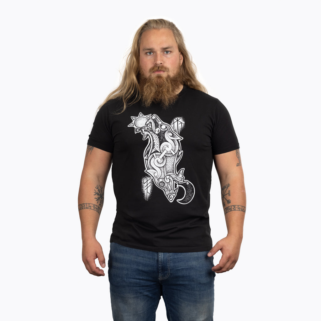 Premium Tee, Hati & Skoll, Schwarz