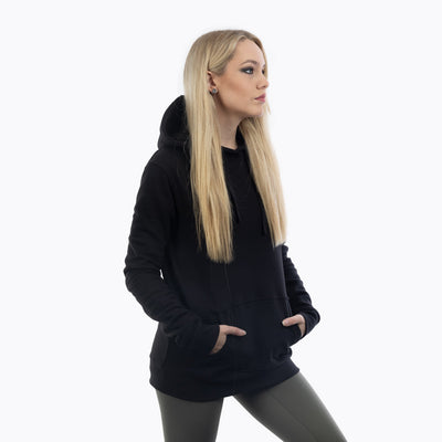 Damen Premium Hoodie, Grimfrost, Schwarz