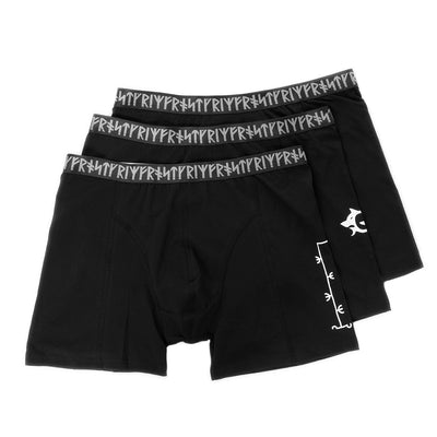 Grimfrost Boxershorts, 3er-Pack, Schwarz