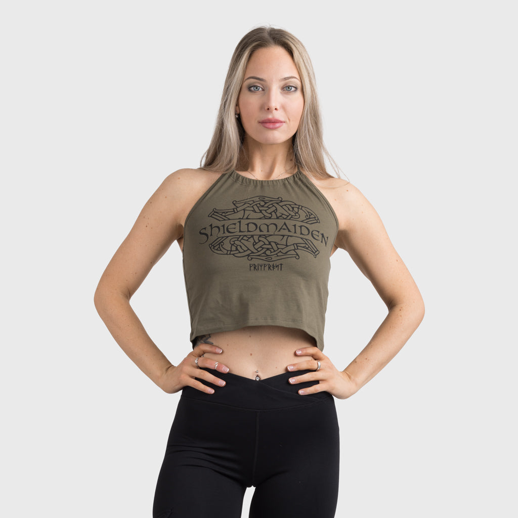 Crop Top, Shieldmaiden, Green