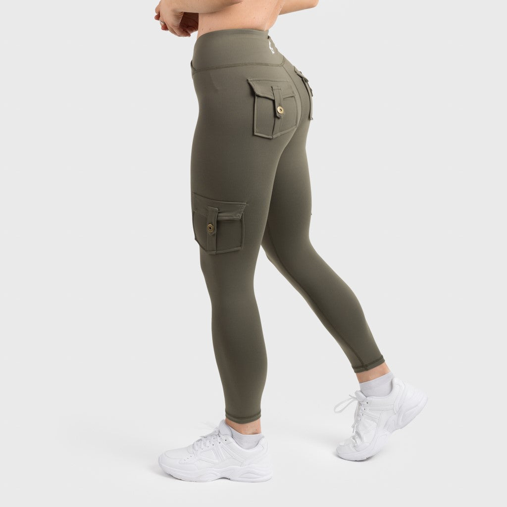 Cargo Leggings, Grün