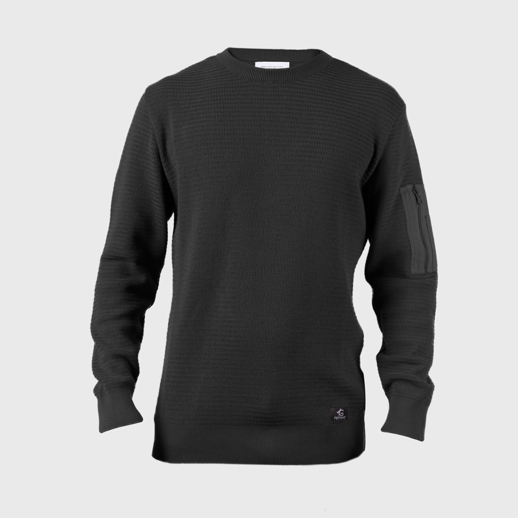 Tactical Sweater, Baumwolle, Schwarz