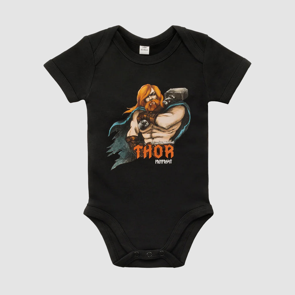 Baby Bodysuit, Thor, Schwarz