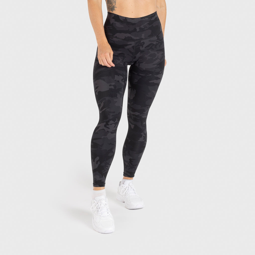 Camo Leggings, Schwarz