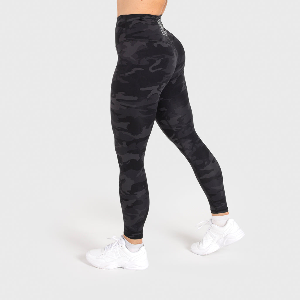 Camo Leggings, Schwarz