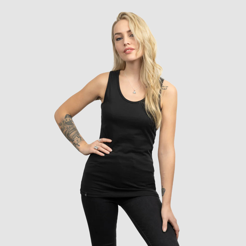 Damen Premium Tank, Grimfrost, Schwarz