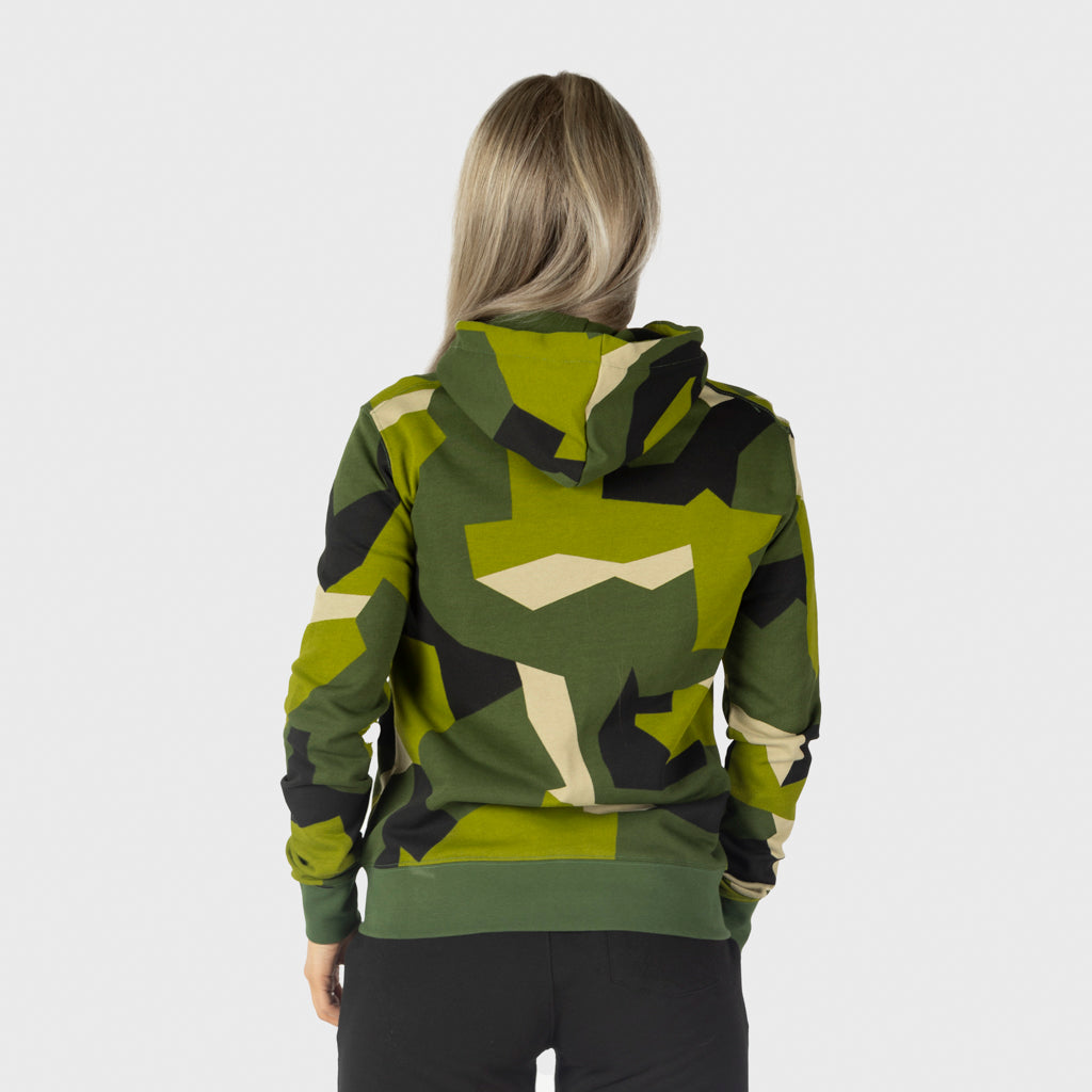 Damen Premium Hoodie, Grimfrost, M90 Grün Camo