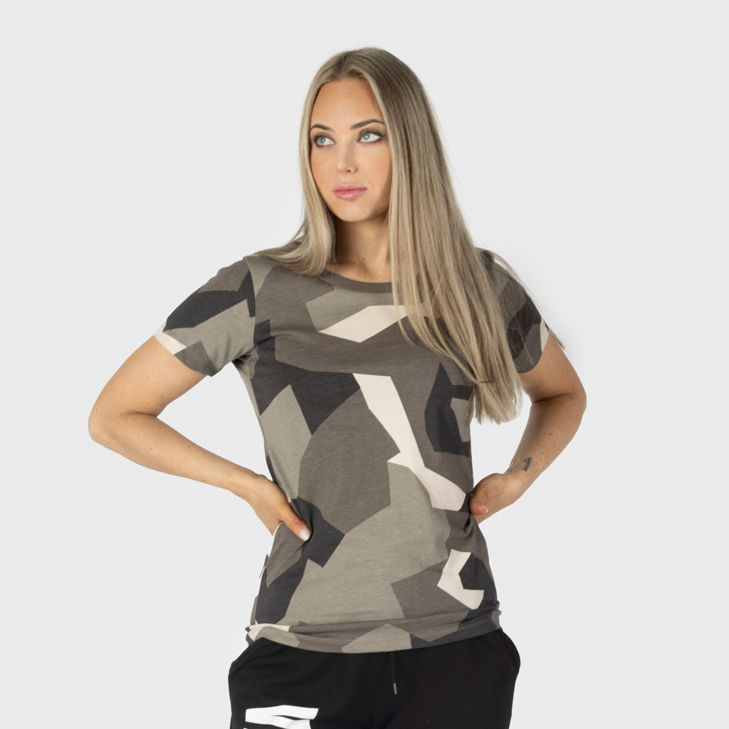 Damen Premium Tee, Grimfrost, M90 Braun Camo