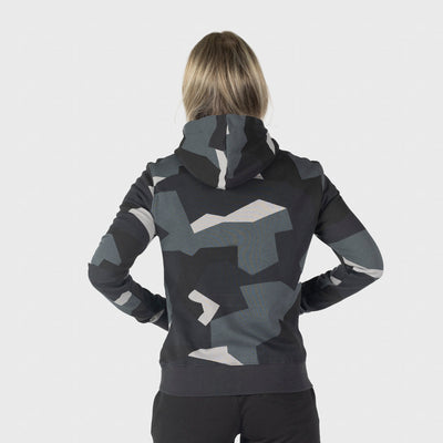 Damen Premium Hoodie, Shieldmaiden, M90 Grau Camo