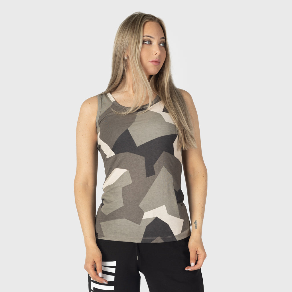 Damen Premium Tank, Grimfrost, M90 Braun Camo