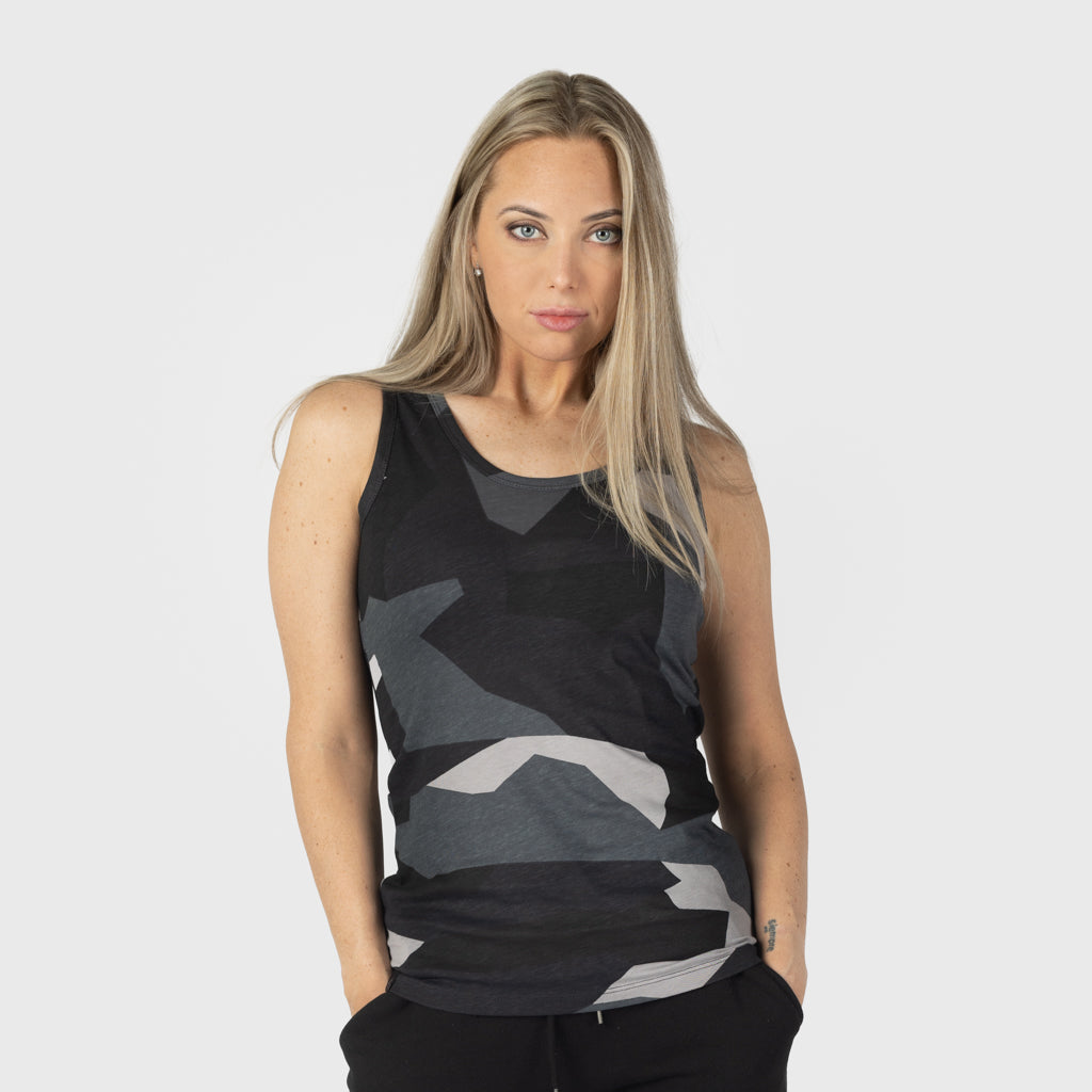 Damen Premium Tank, Grimfrost, M90 Grau Camo