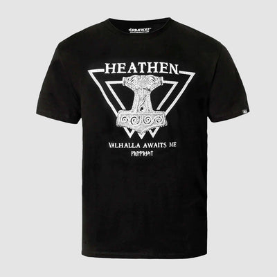 Premium Tee, Heathen, Schwarz