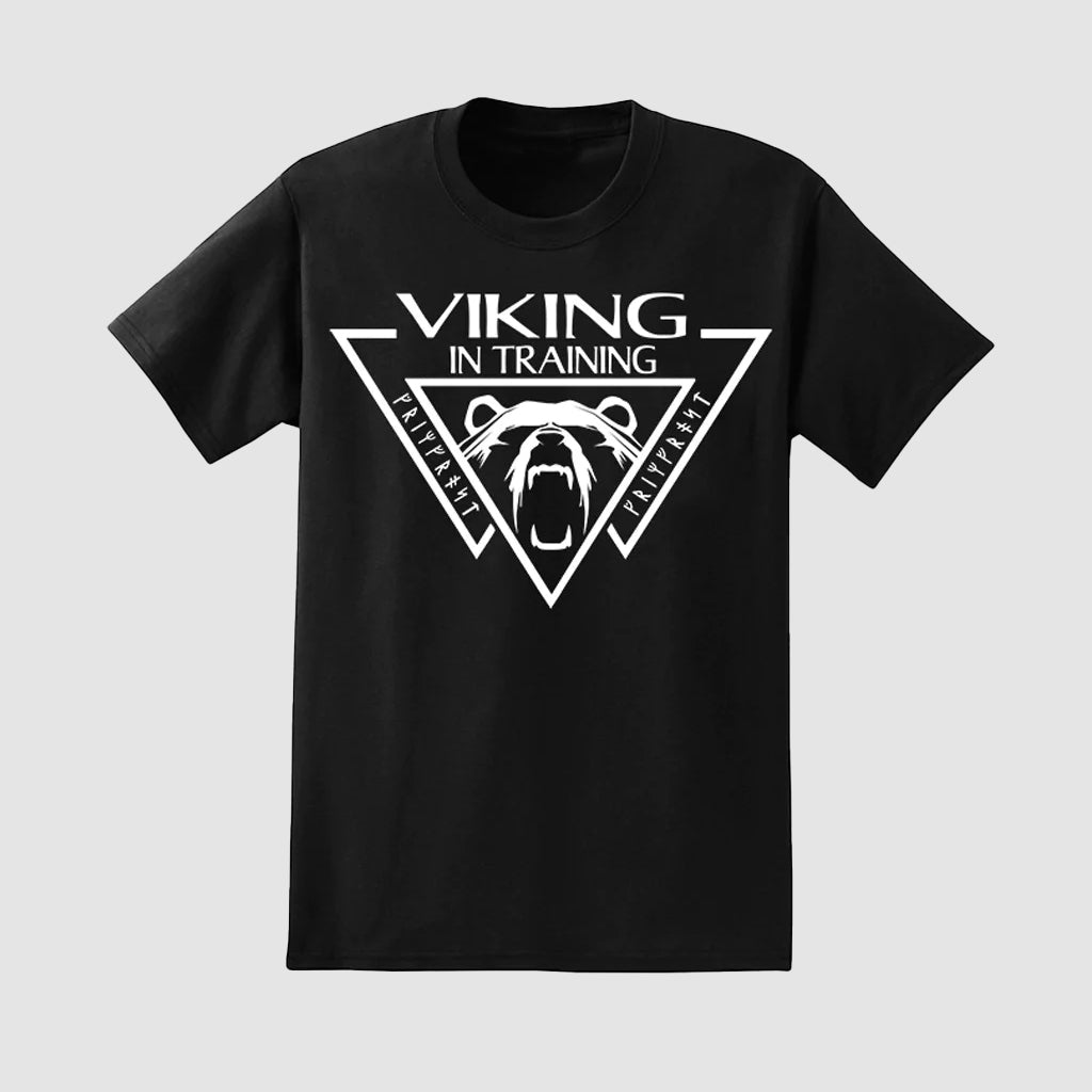 Kinder T-Shirt, Viking, Schwarz