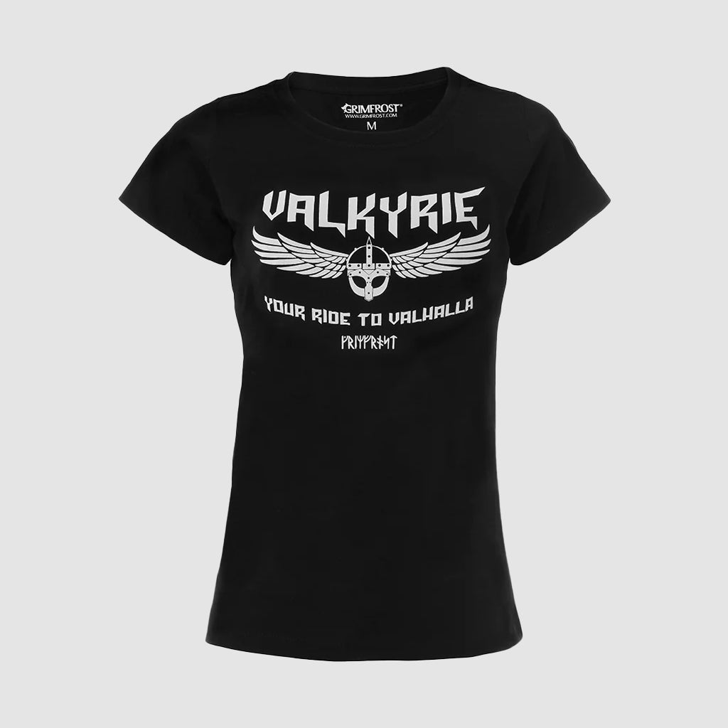 Damen Premium Tee, Valkyrie, Schwarz